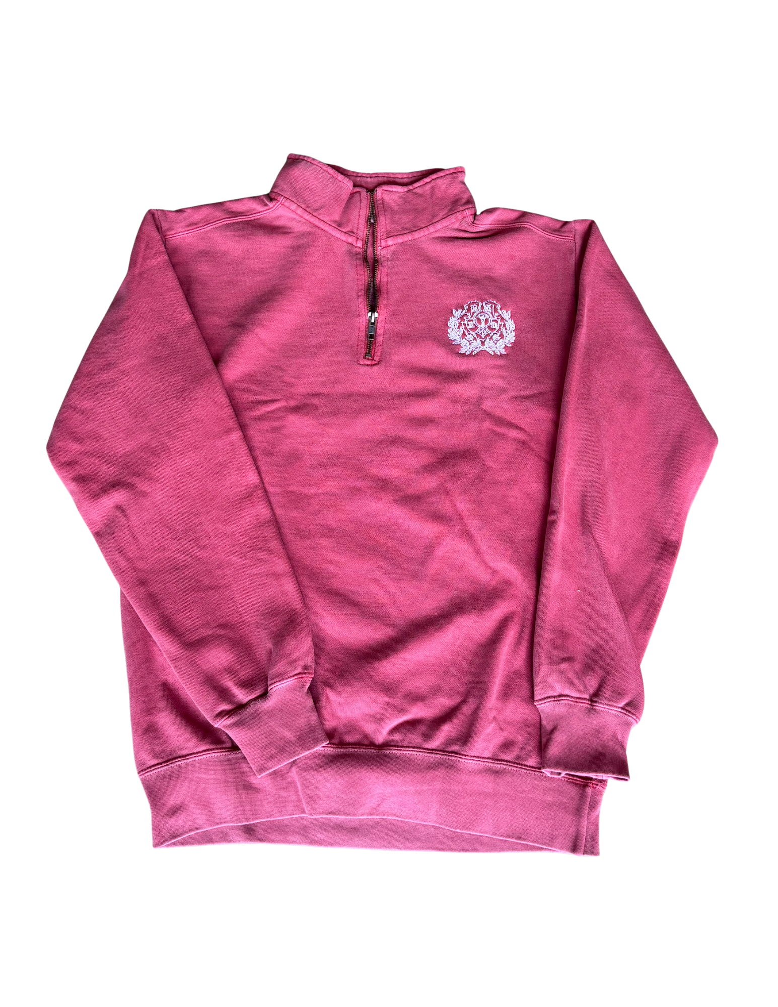 Chi Omega Red Crest Half Zip