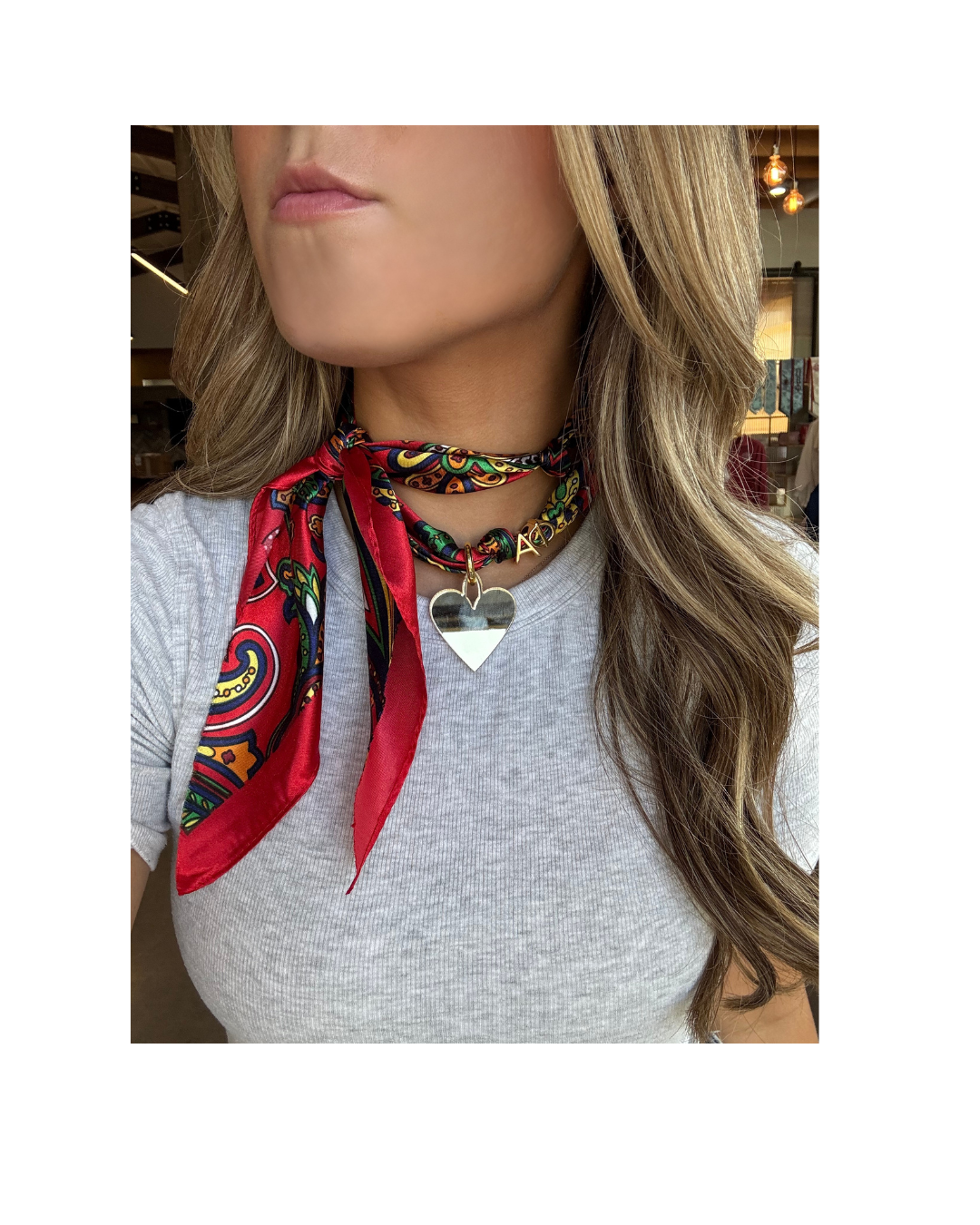 Alpha Phi Letter Heart Scarf