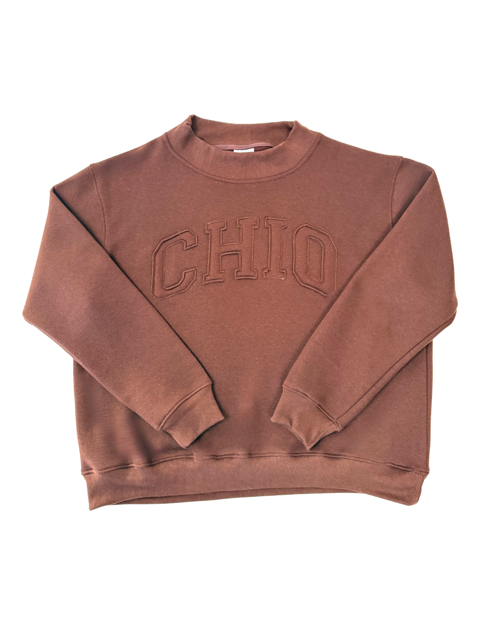 Chi Omega Brown Mockneck