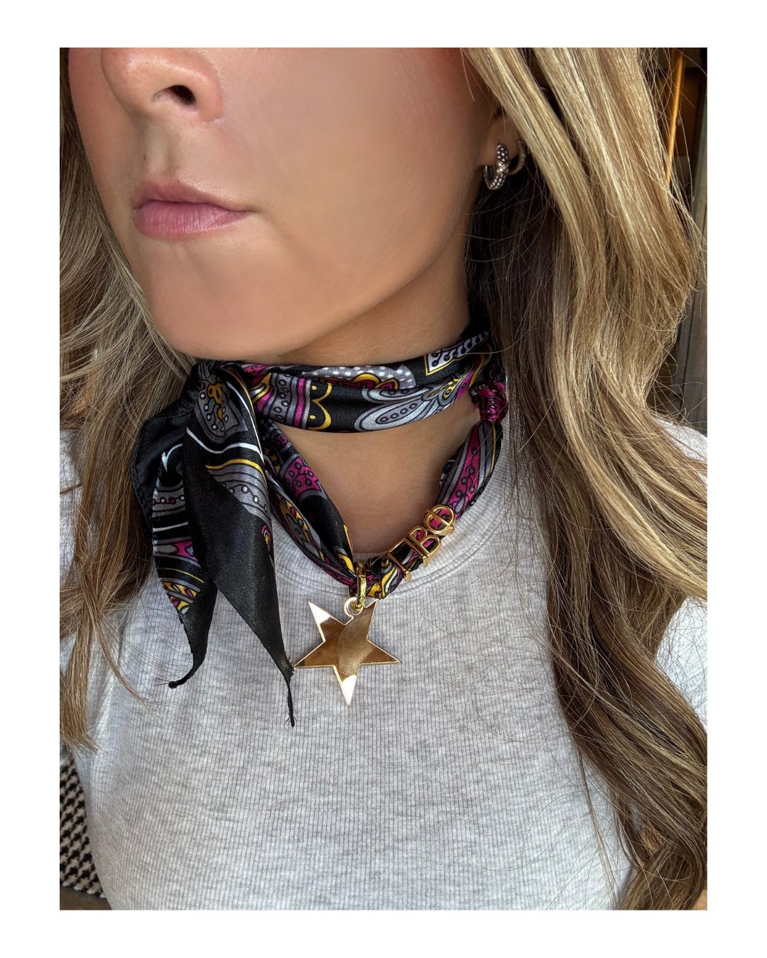 Sorority Charm Letter Scarf