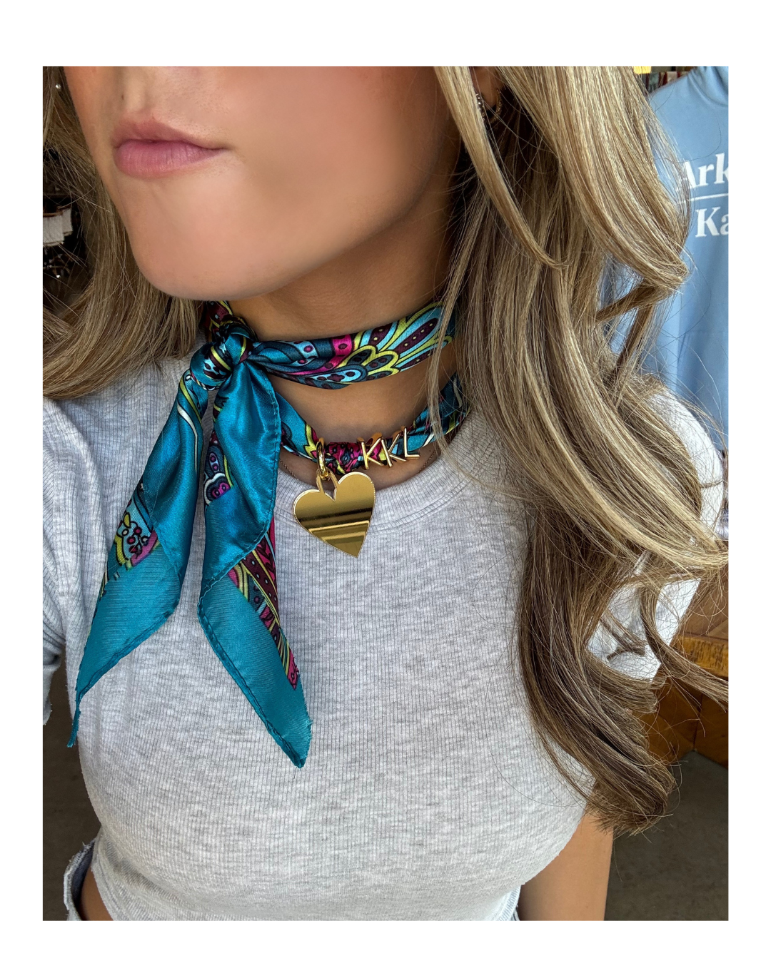 Sorority Charm Letter Scarf