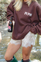 Fall Brown Classic Mockneck - Puff Print