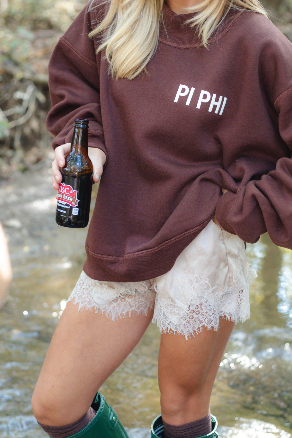 Fall Brown Classic Mockneck - Puff Print