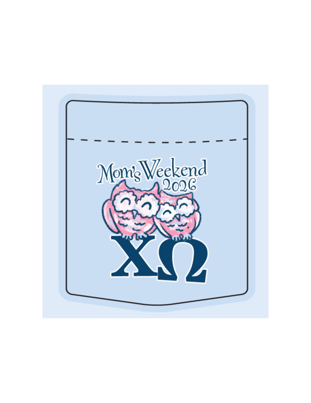 Chi Omega University of Arkansas Mom's Weekend 2026 T-Shirt 2026