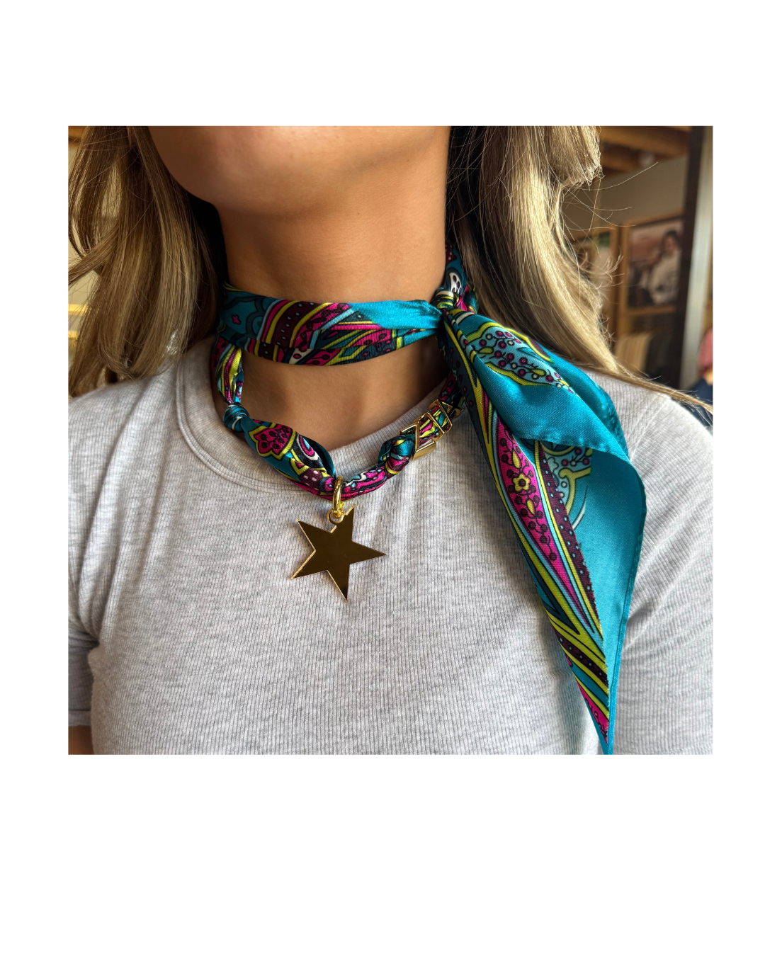 Sorority Charm Letter Scarf