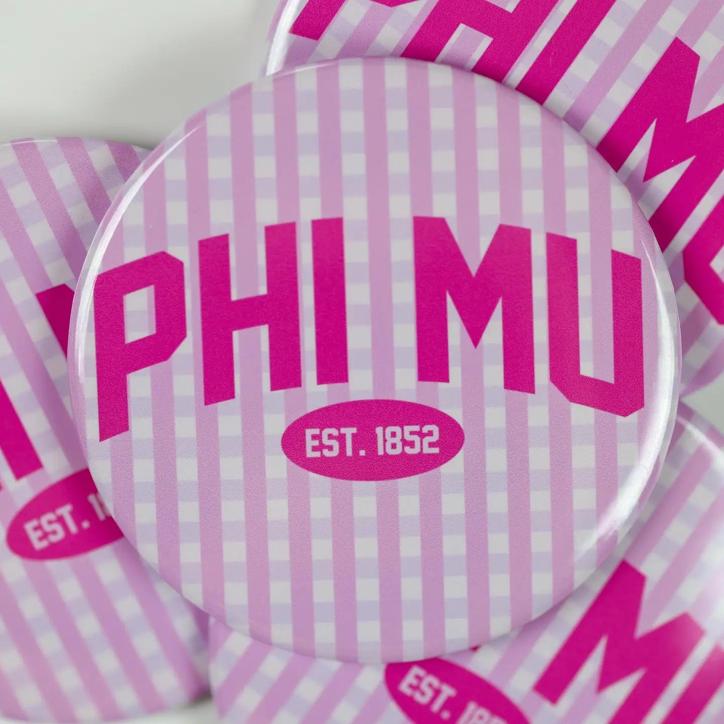 Sorority Gingham Button