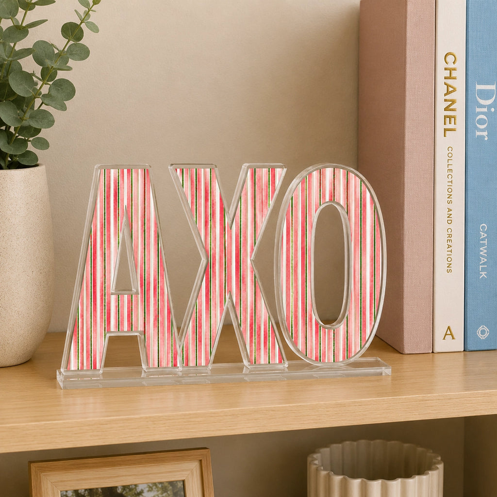 Sorority Striped Acrylic Shelfie