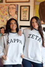 Sorority Plaid Accent Mock Neck