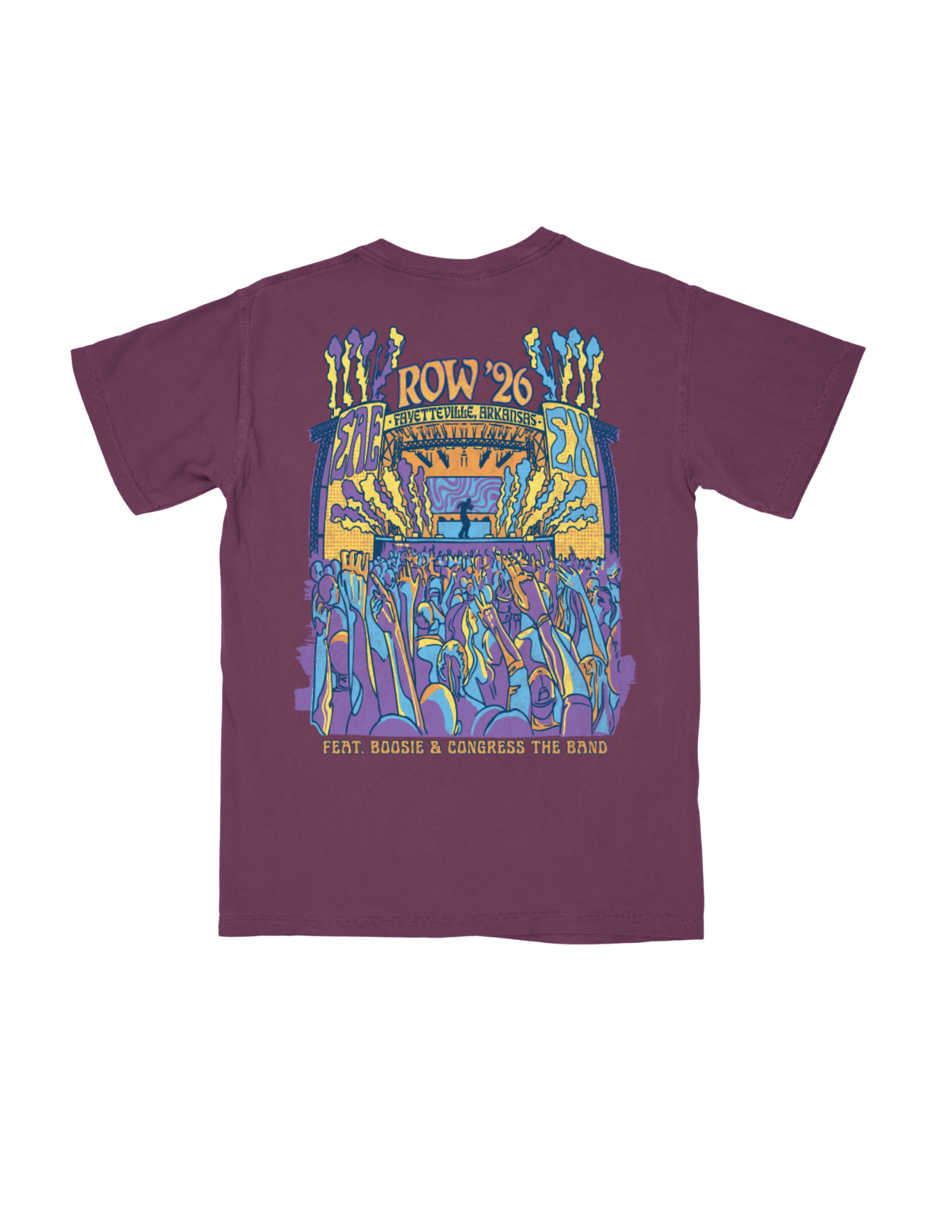Sigma Alpha Epsilon and Sigma Chi University of Arkansas Row 2026 T-Shirt