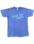 Zeta Tau Alpha Blue Tone-on-Tone T-Shirt