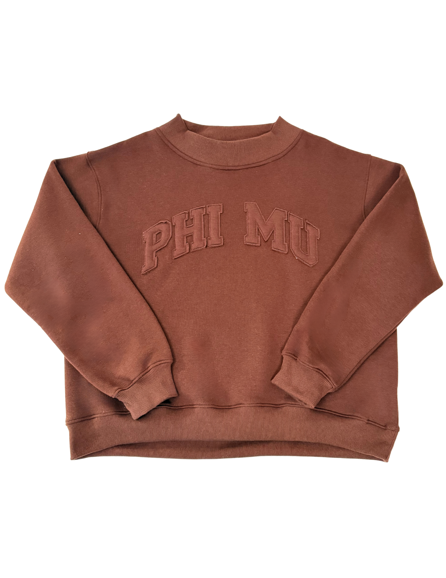 Phi Mu Brown Mockneck
