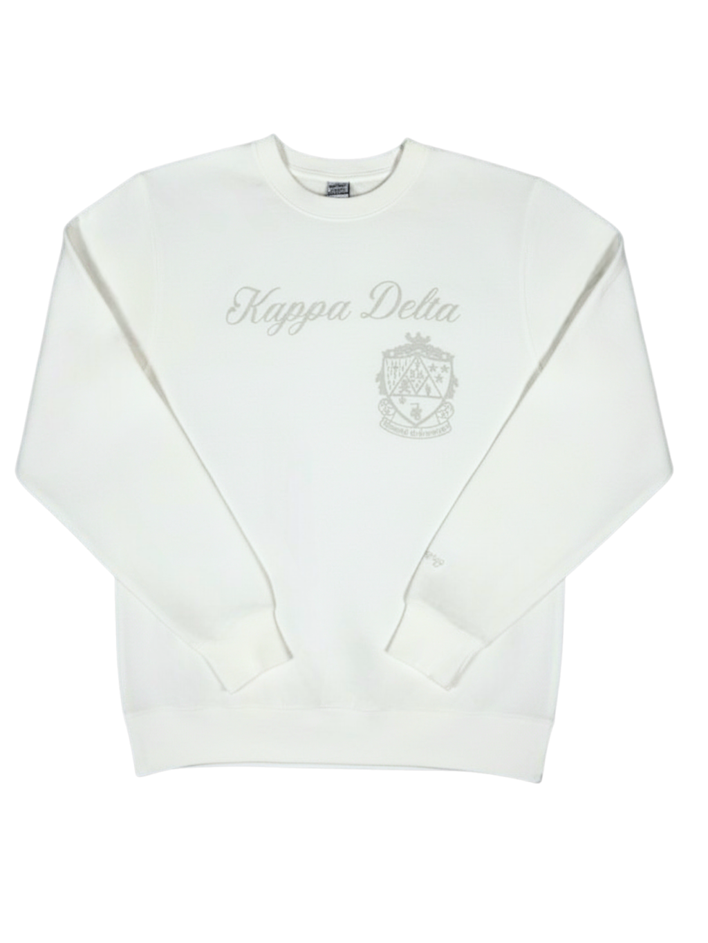 Kappa Delta White Crest Crewneck