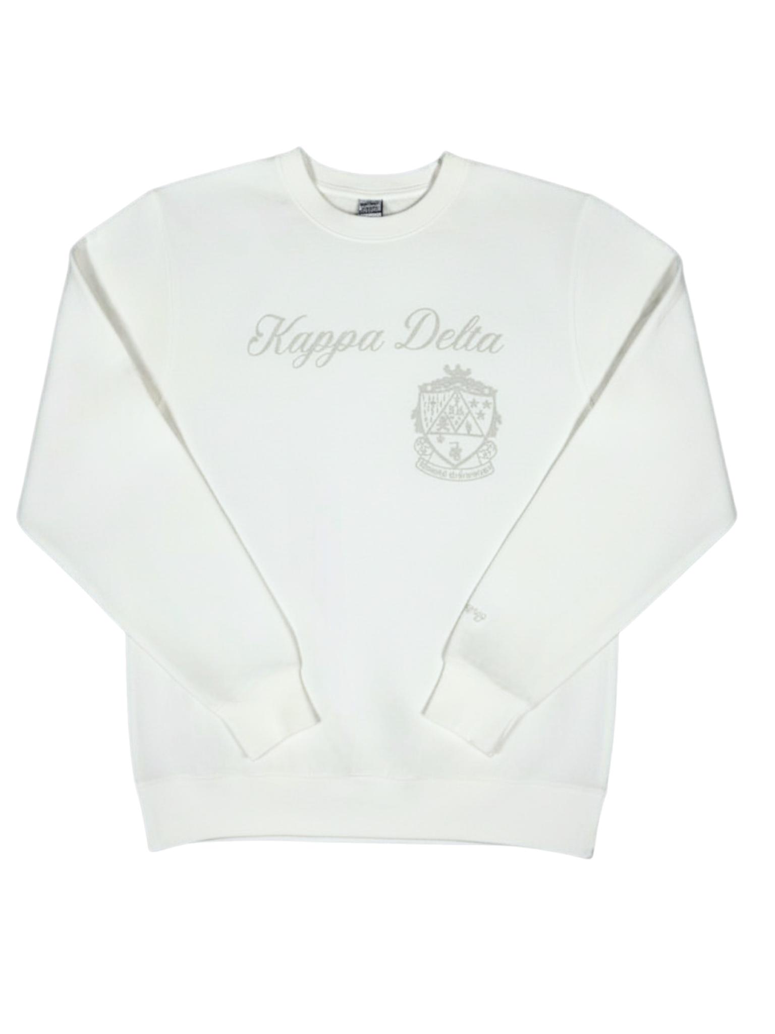 Kappa Delta White Crest Crewneck