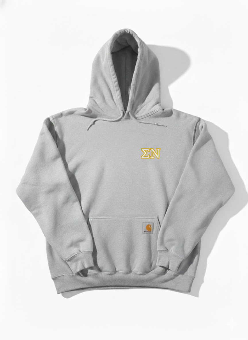 Sigma Nu Grey Carhartt Hoodie