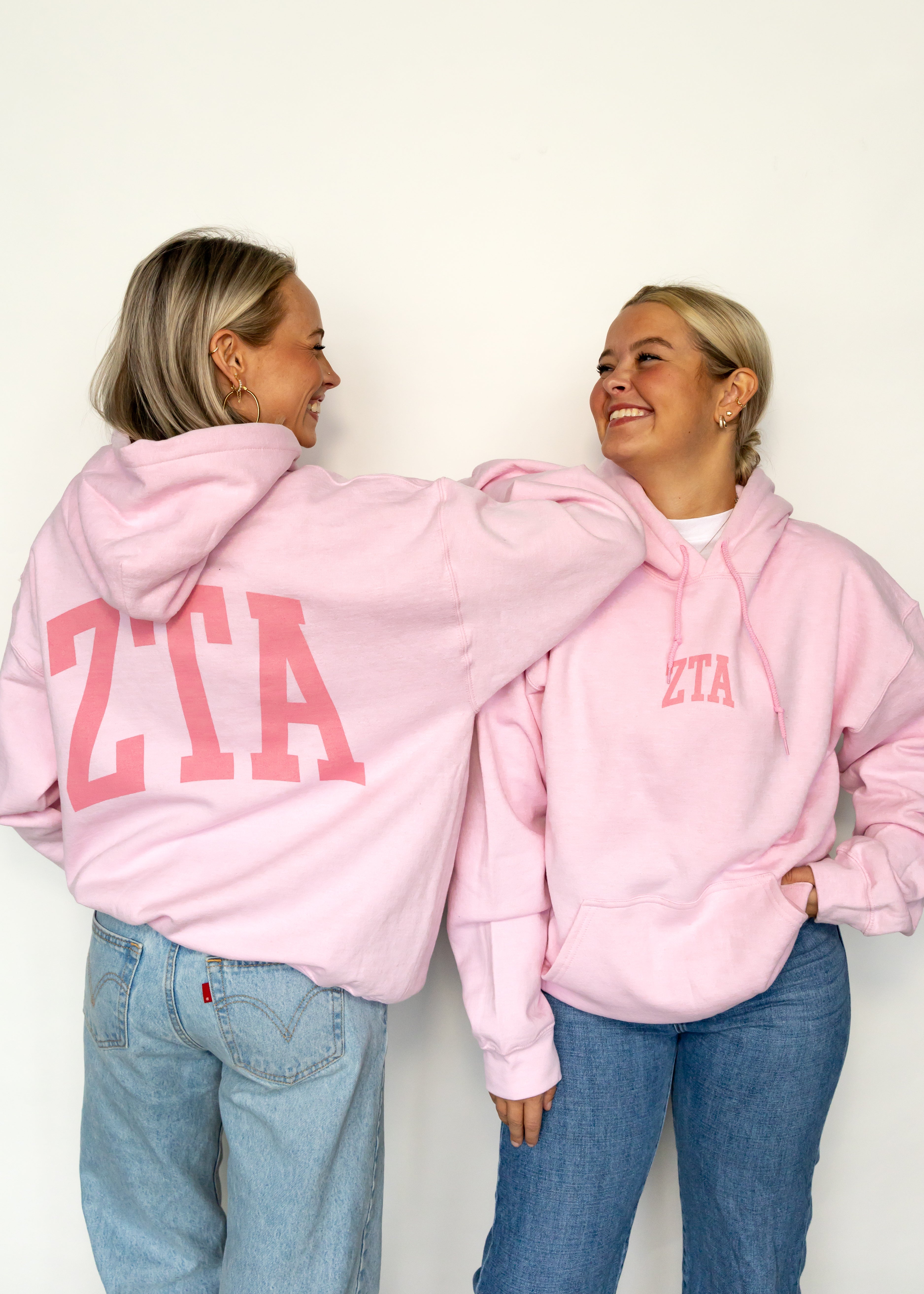 Zeta Tau Alpha Light Pink Hoodie