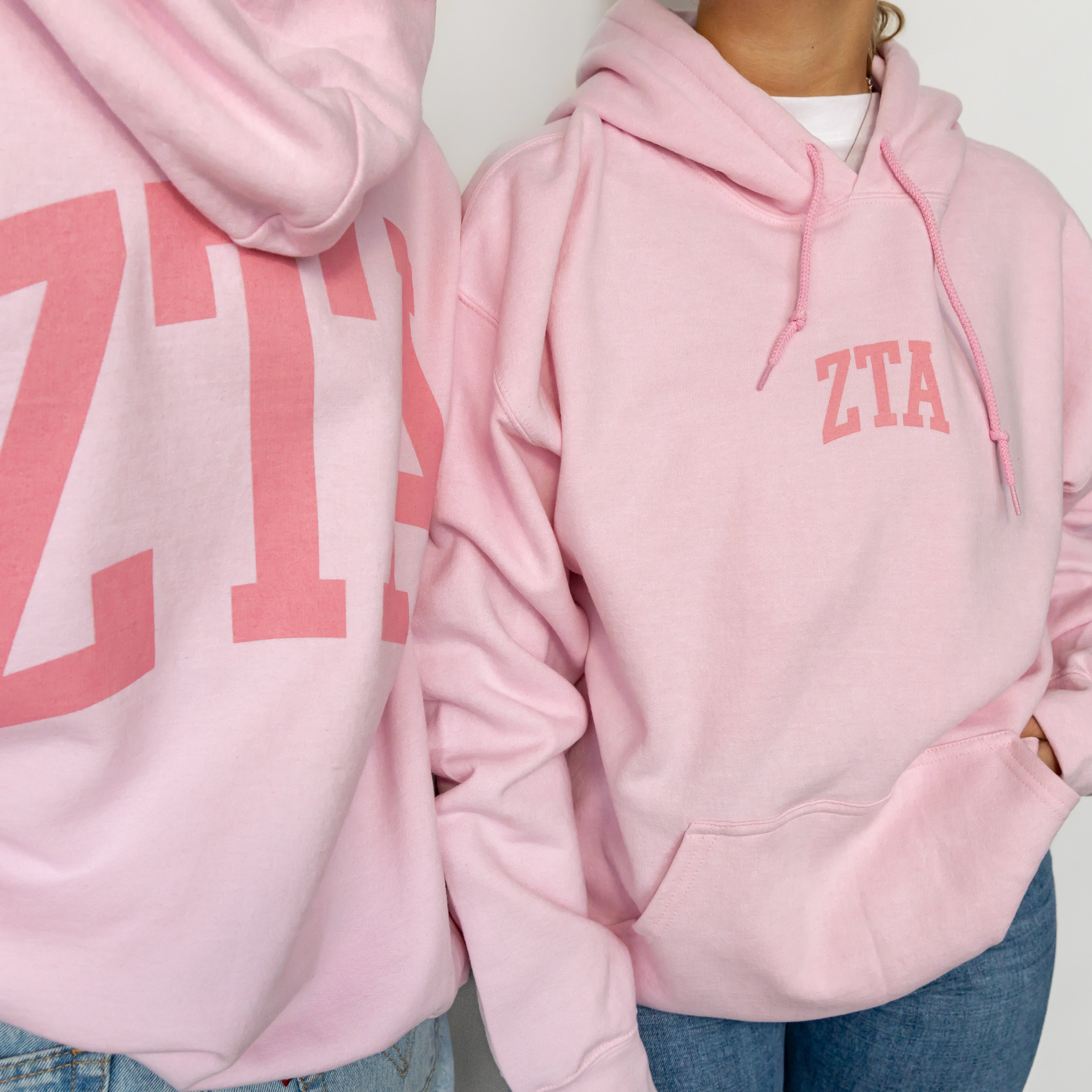Zeta Tau Alpha Light Pink Hoodie