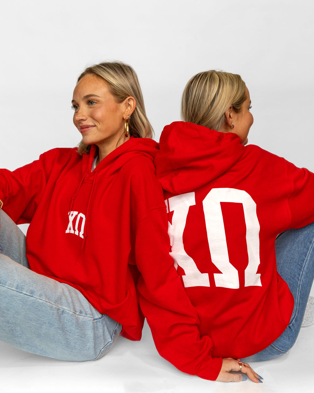 Chi Omega Red Hoodie