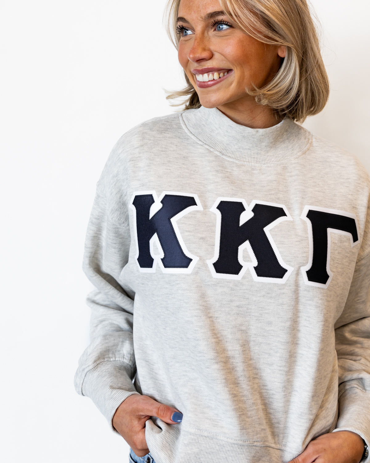 Kappa Kappa Gamma Cropped Mockneck