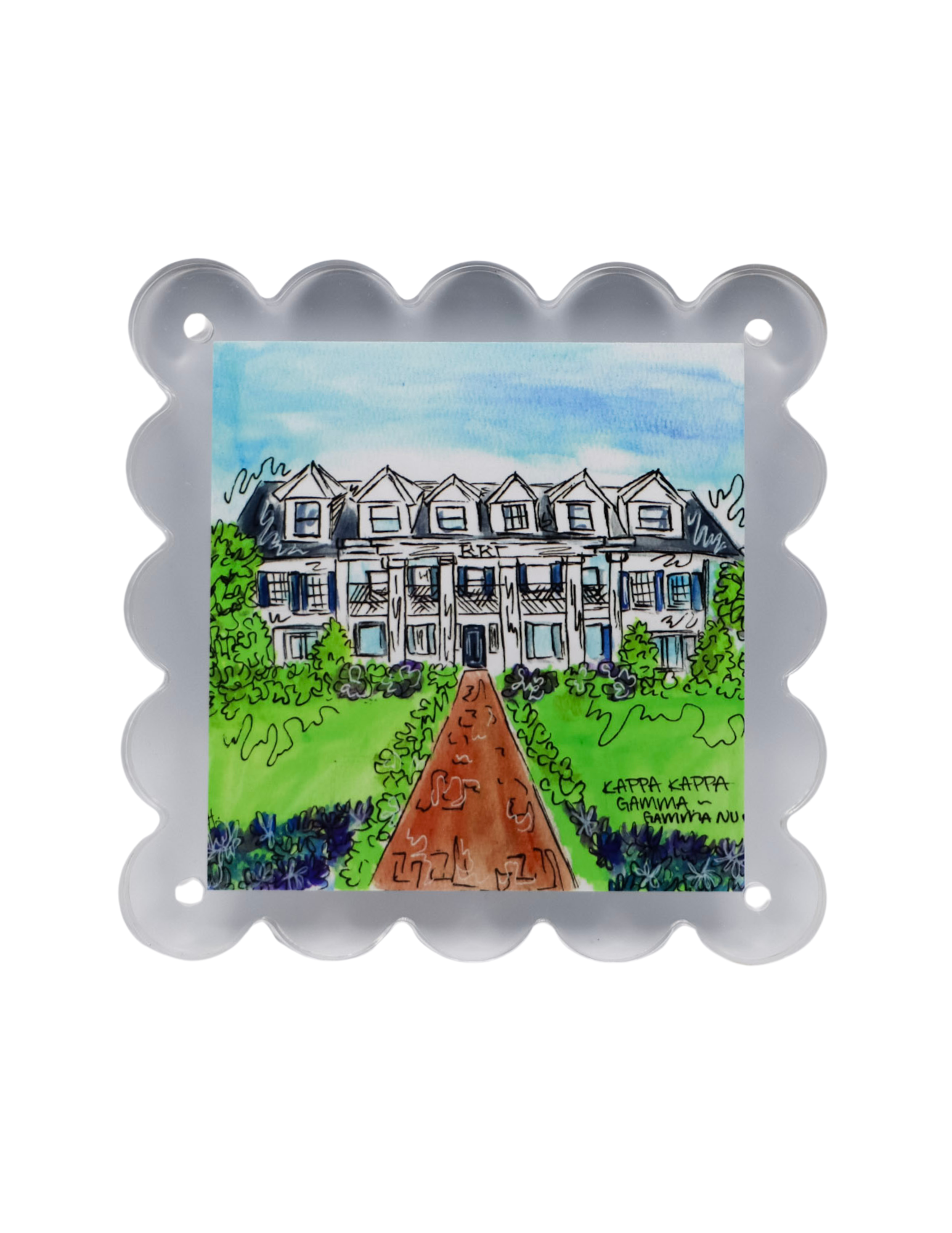 Kappa Kappa Gamma Arkansas House Print and Frame