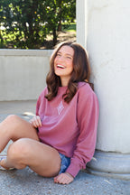 Sorority Embroidered Crest Crewneck
