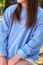 Sorority Embroidered Crest Crewneck