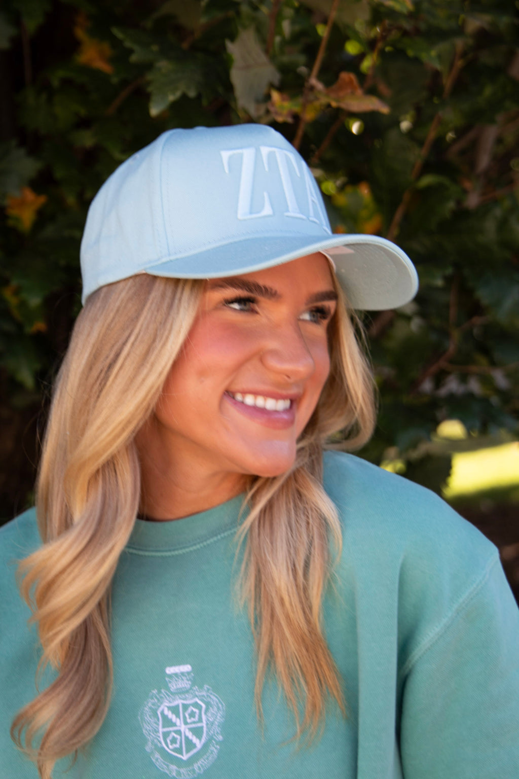 Zeta Tau Alpha Pastel Tone on Tone Hat
