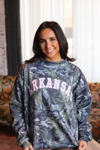 Arkansas Camo Mock Neck