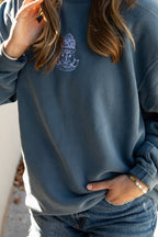Sorority Embroidered Crest Crewneck
