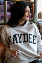 Sorority Plaid Accent Mock Neck