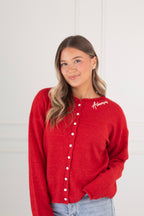 Arkansas Red Long-Sleeve Cardigan
