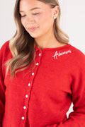 Arkansas Red Long-Sleeve Cardigan