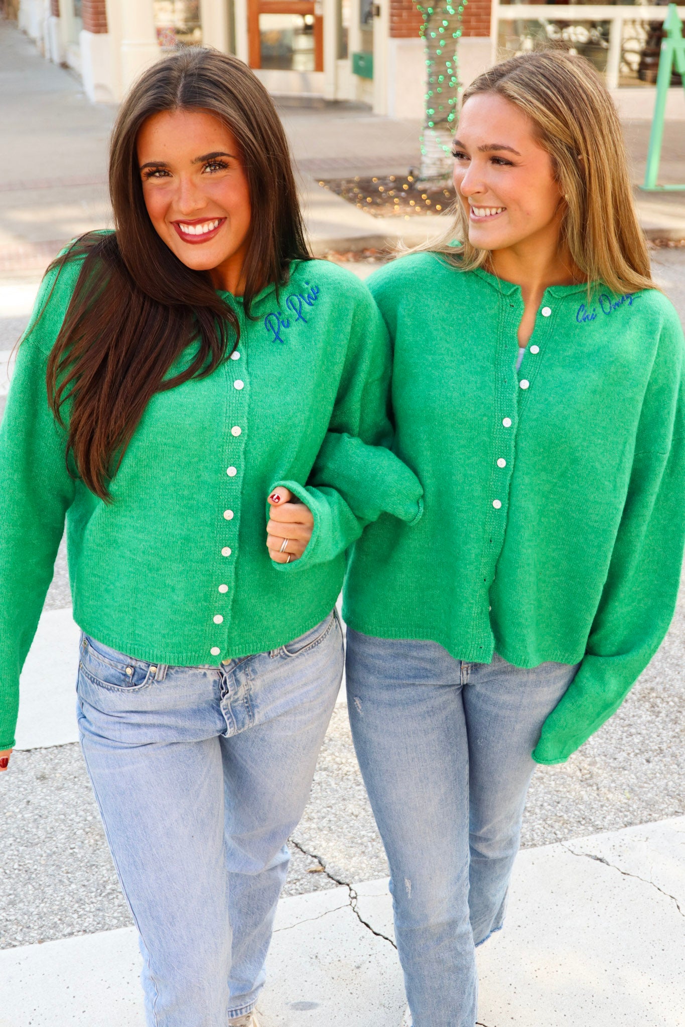 Pi Beta Phi Green Cardigan