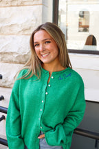Sorority Green Cardigan