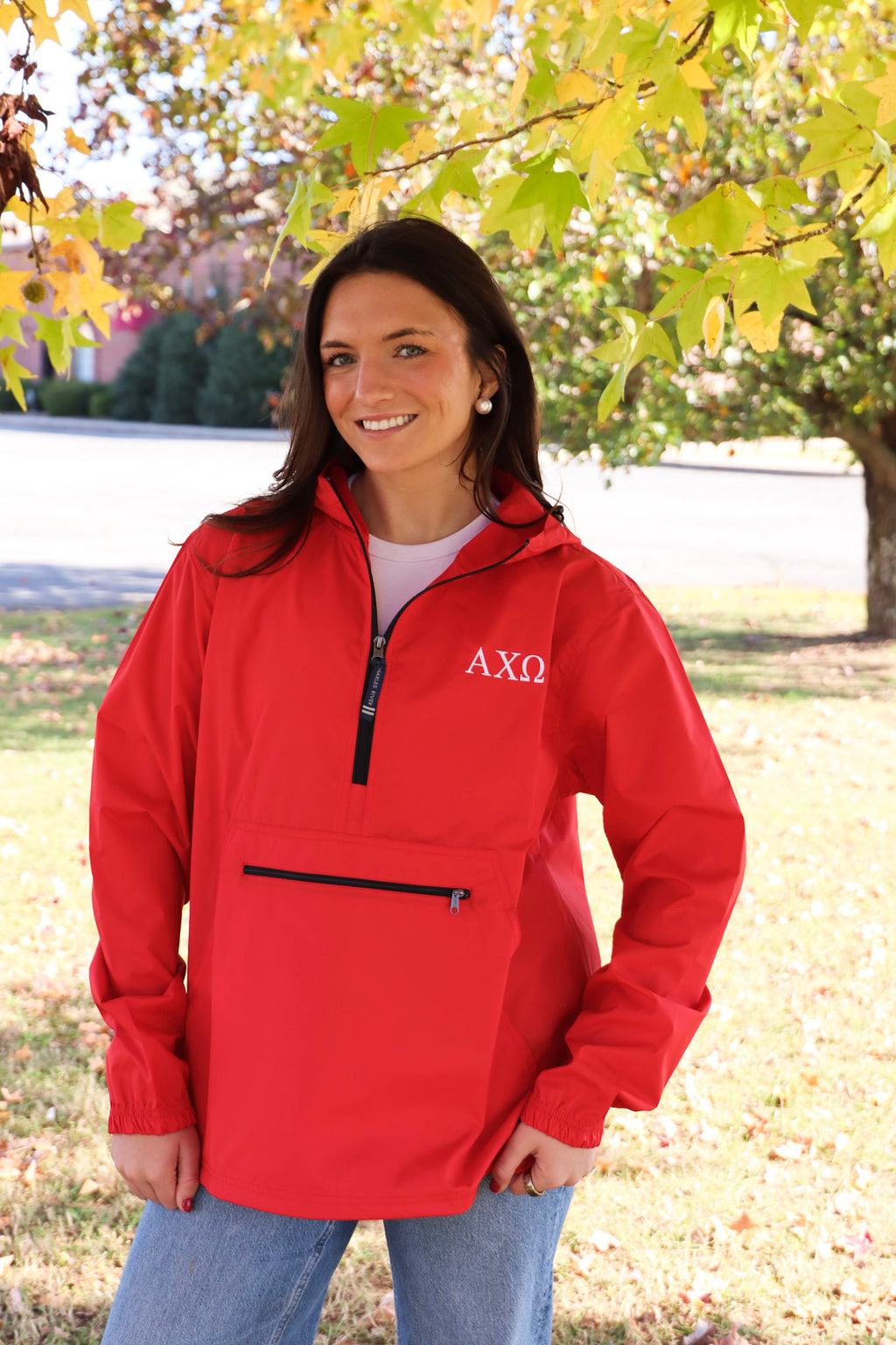 Sorority Embroidered Rain Jacket