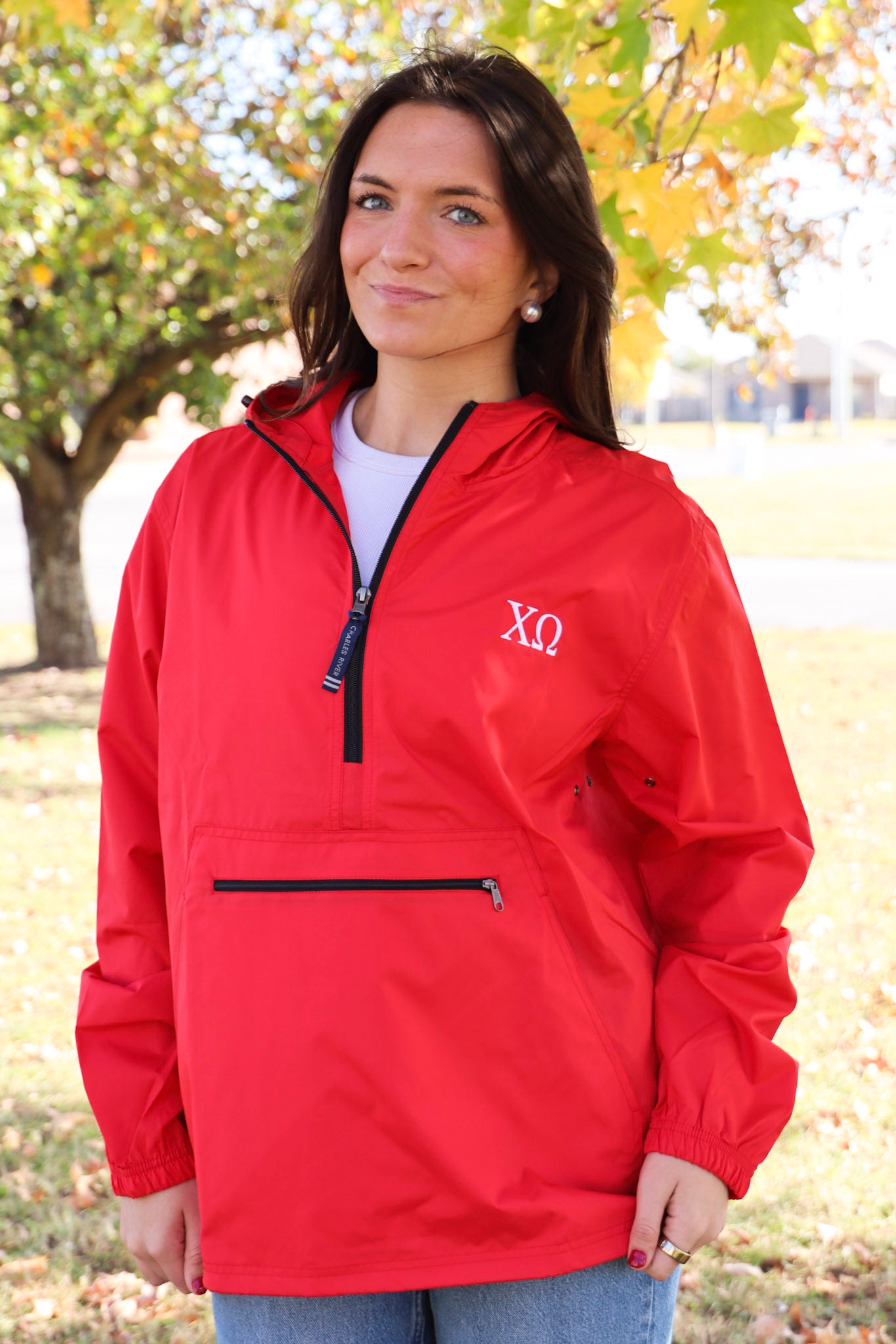 Sorority Embroidered Rain Jacket