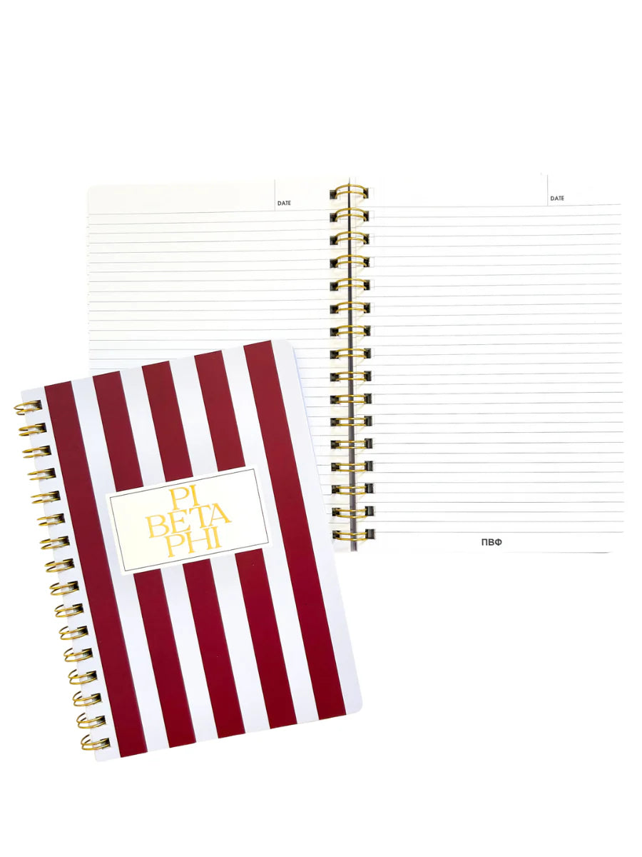 Sorority Stripe Notebook