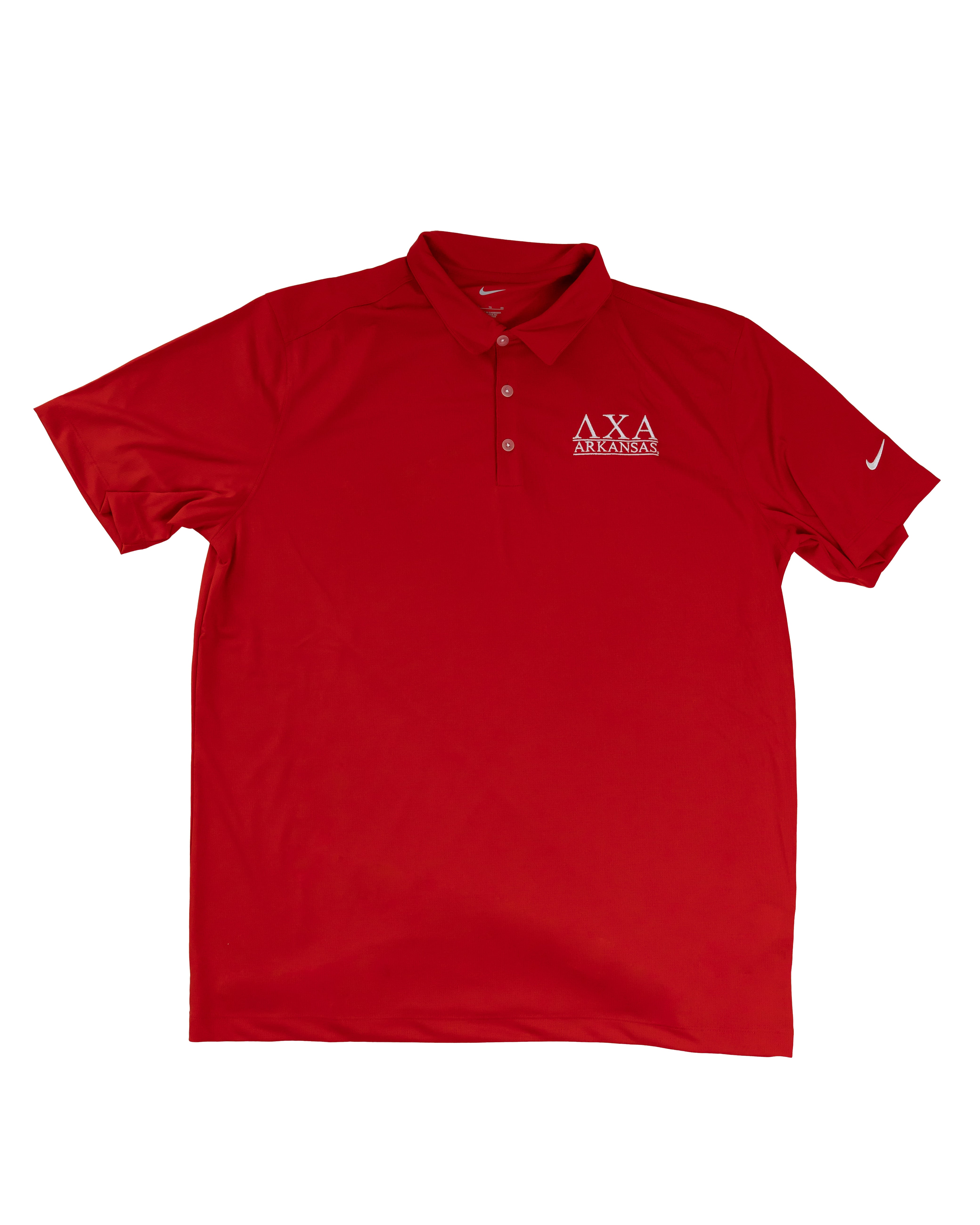 Red Lambda Chi Alpha Arkansas Polo – Houndstooth Greek