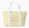 Chi Omega Gingham Tote