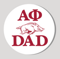 Alpha Phi Arkansas Dad Button