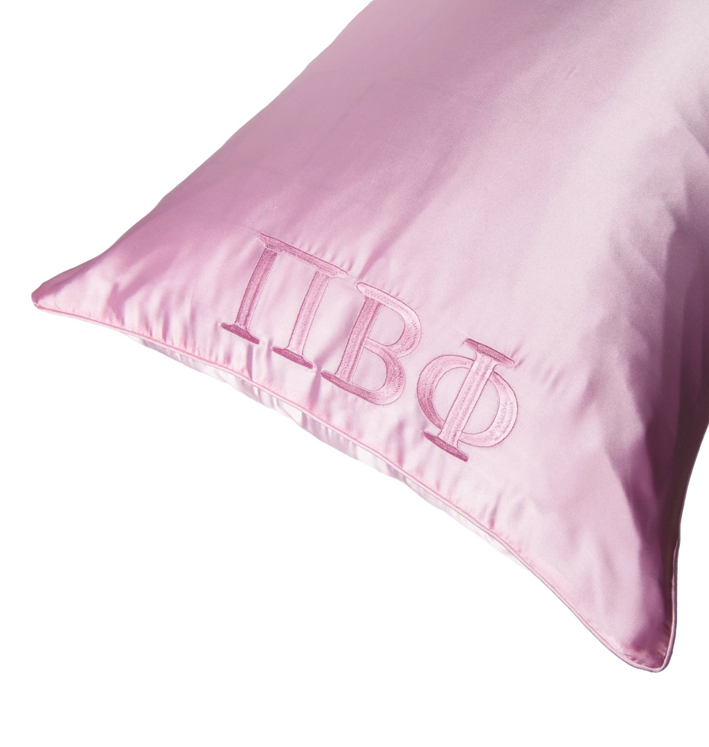 Sorority Embroidered Silk Pillow Case