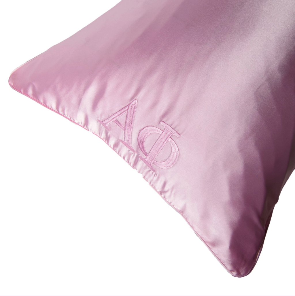 Sorority Embroidered Silk Pillow Case
