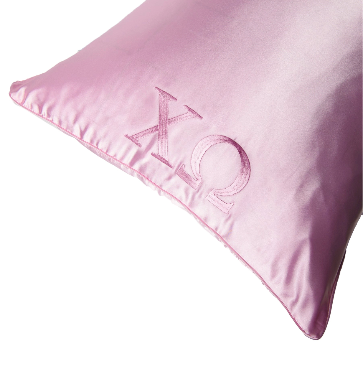 Sorority Embroidered Silk Pillow Case