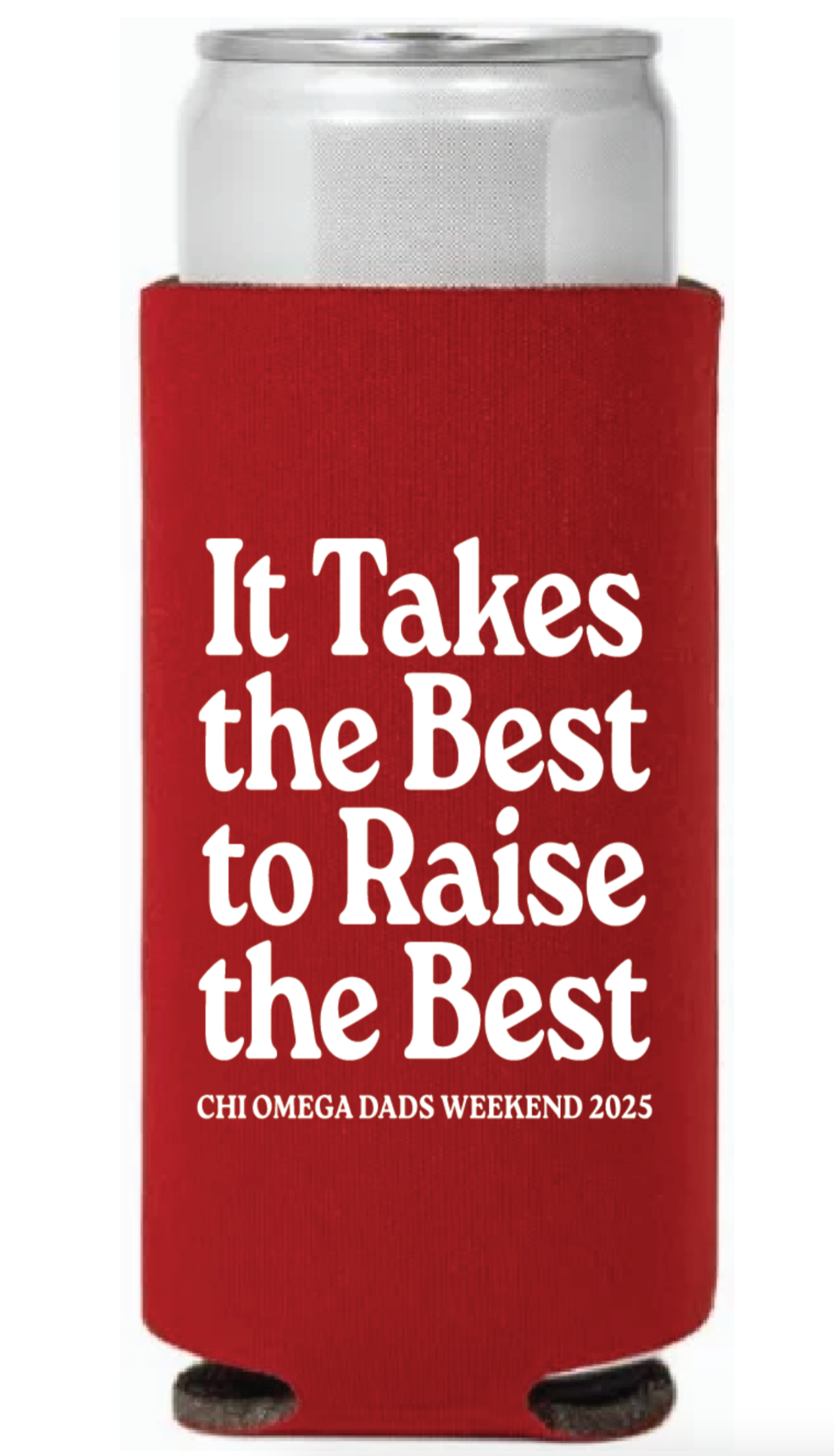 Chi Omega Dad's Weekend 2025 Koozie
