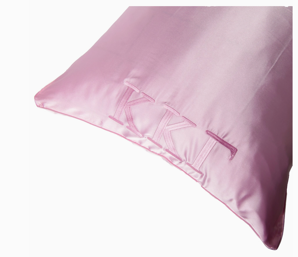 Sorority Embroidered Silk Pillow Case
