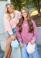 Sorority Embroidered Crest Crewneck