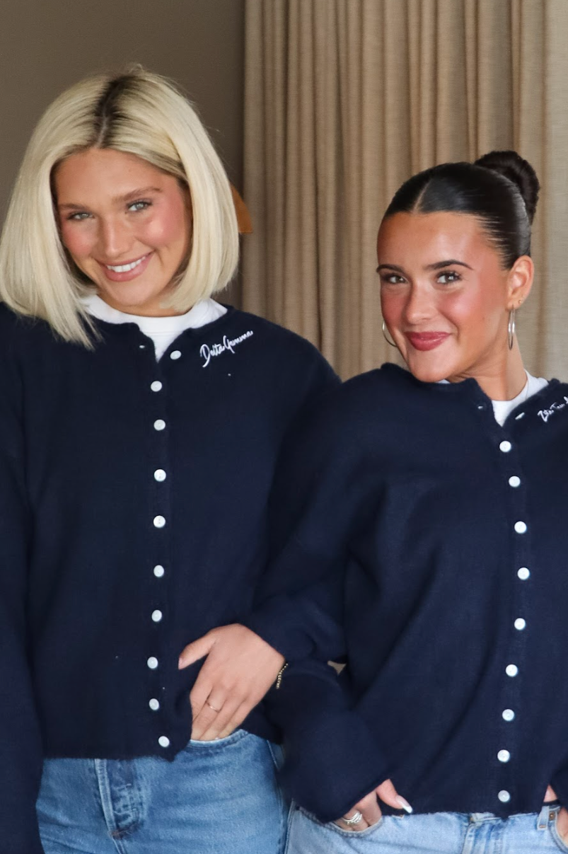 Sorority Navy Button Up Cardigan