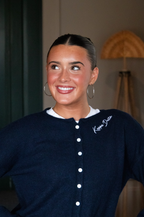 Sorority Navy Button Up Cardigan