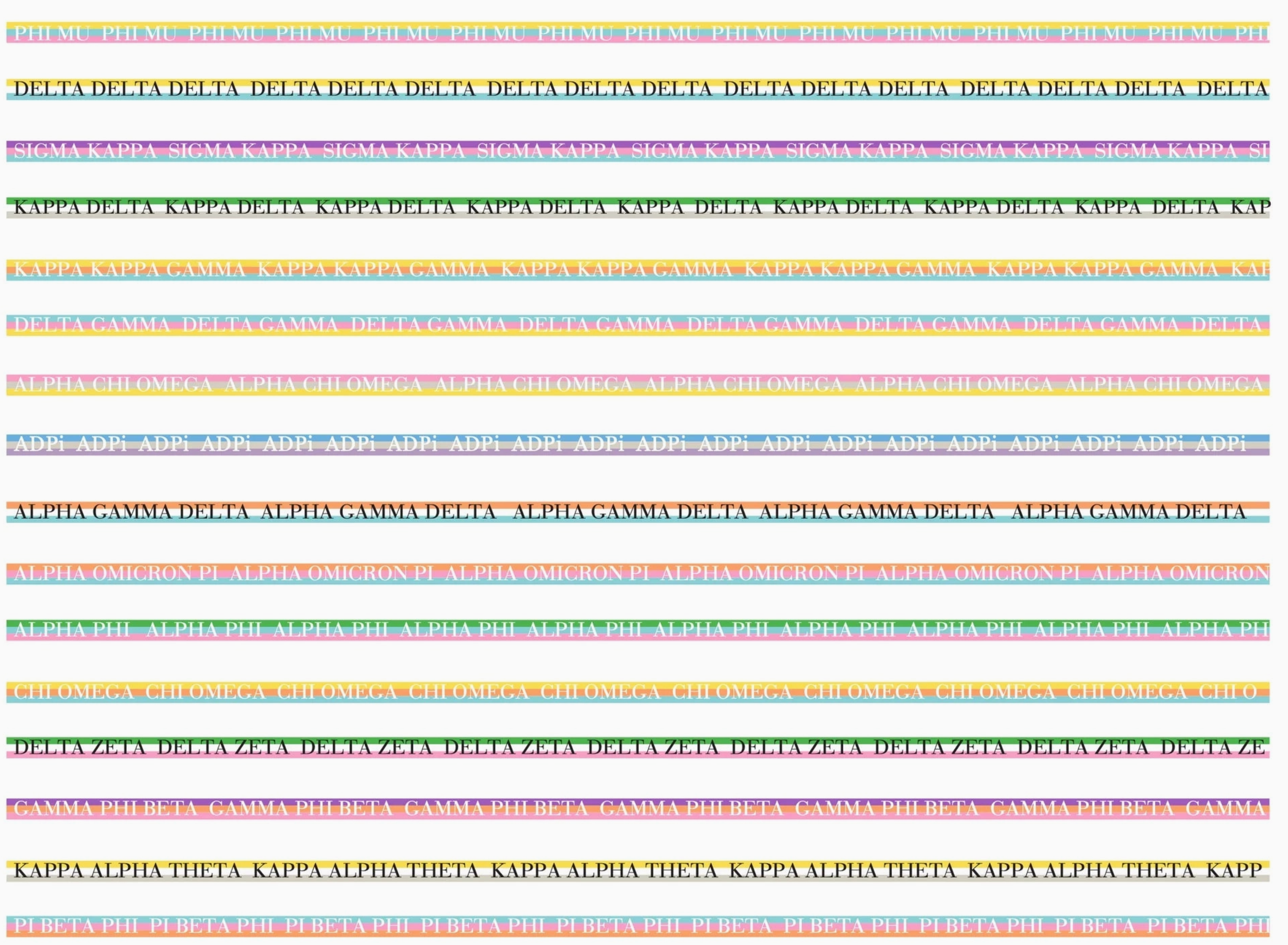 Sorority Colorful Purse Strap
