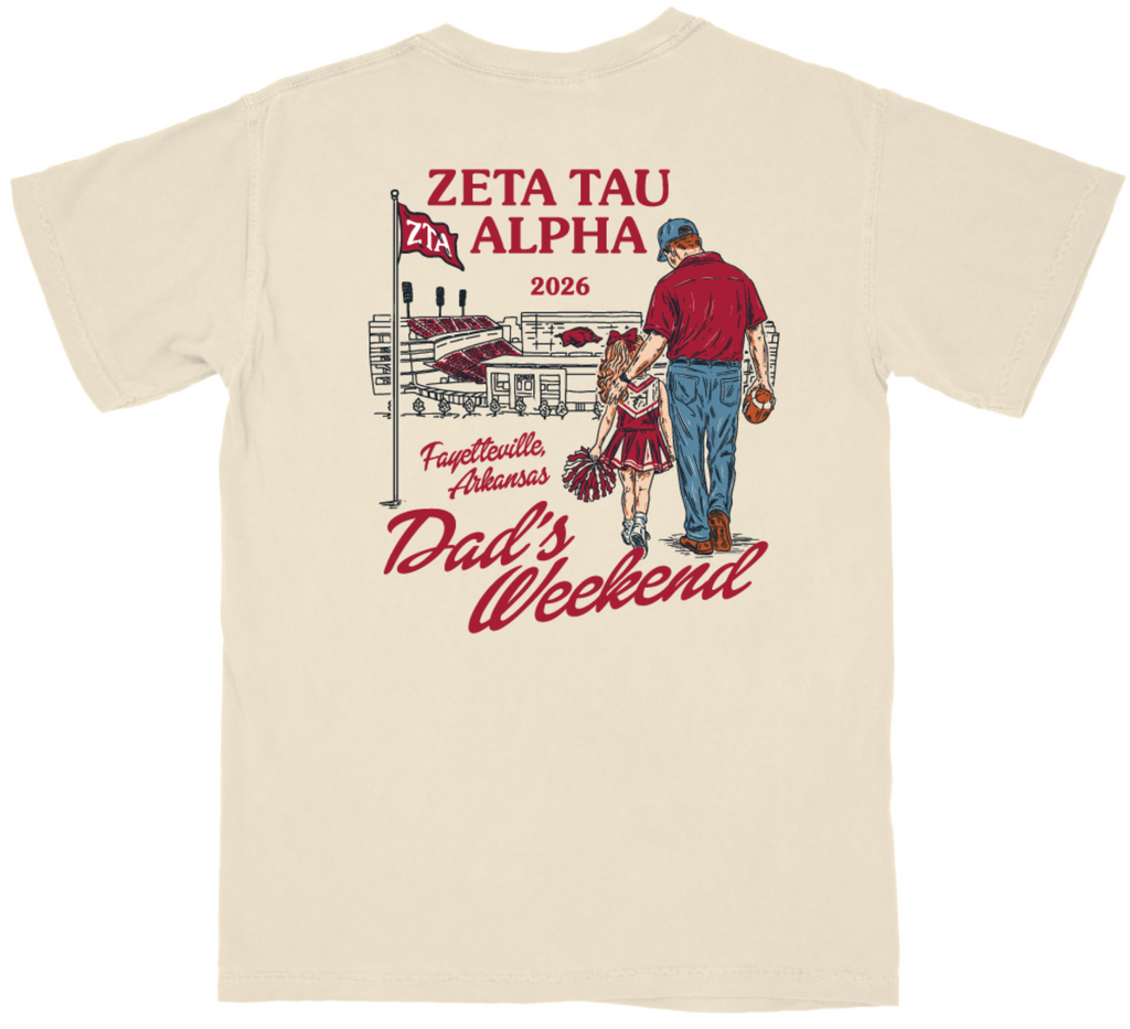 Zeta Tau Alpha Arkansas Dad's Day 2026 T-shirt
