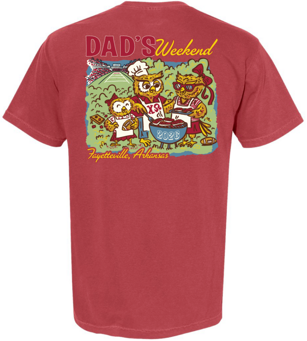 Chi Omega Arkansas Dad's Weekend 2026 T-Shirt Two